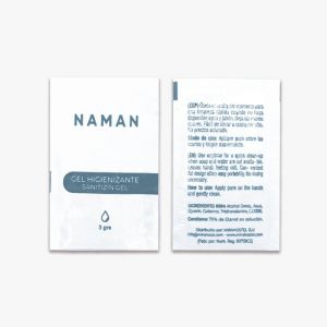 Sobre Gel Higienizante con Hidroalcohol 3gr NAMAN (1000 Uds)