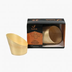 Vaso de madera inclinado 7cm (10 uds) 2