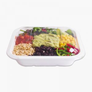 Bandeja con Tapa caña de azúcar 650 ml (50 Uds)