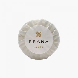 Pastilla jabón redonda plisé 15gr PRANA (420 Uds)