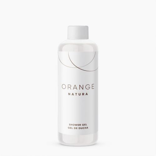 Botella Orange Natura Gel de Ducha 300ml con tapón (24 Uds)