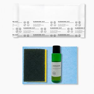 Kit limpieza apartamento y cocina: bayeta, salvauñas y lavavajillas