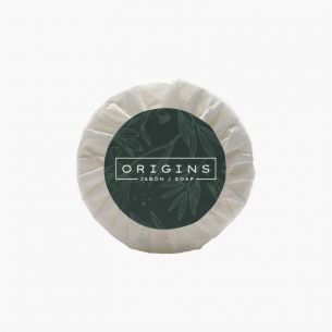 Pastilla jabón redonda plisé 15gr ORIGINS  (420 Uds)