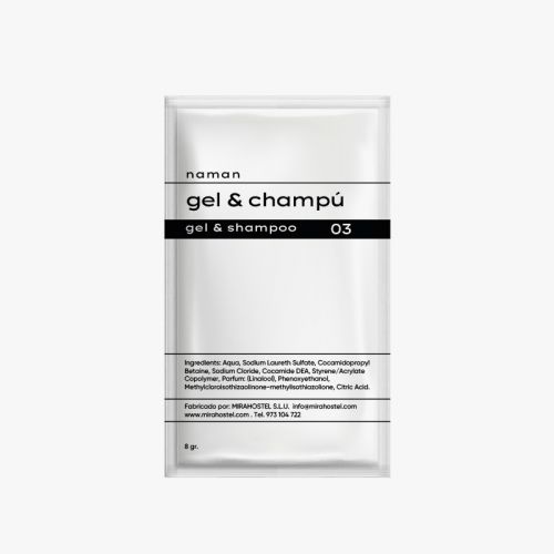 Sobre Gel + Champú NAMAN 10 ml (625 Uds)