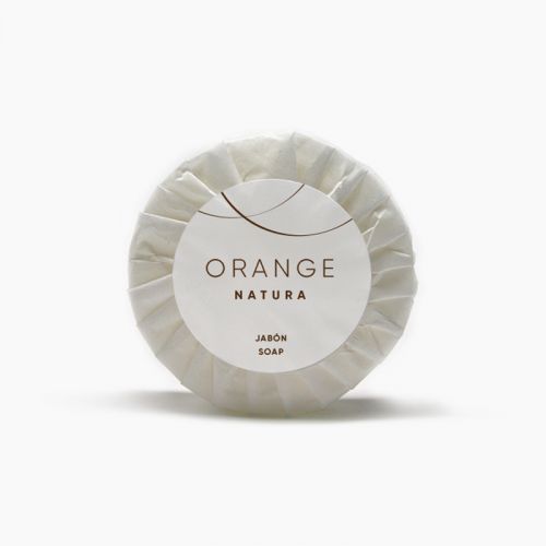 Pastilla jabón redonda plisé 15gr ORANGE NATURA...