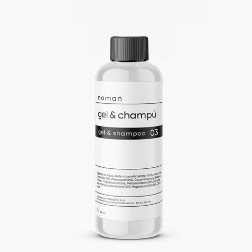 Botella NAMAN Gel-Champú 300ml con tapón (24 Uds)