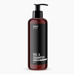 Botella NAMAN Black Gel-Champú 300ml (24 Uds)