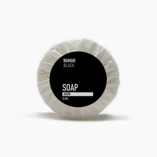 Pastilla jabón redonda plisé 15gr NAMAN Black (420 Uds)