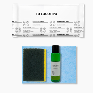 Kit limpieza apartamento y cocina: bayeta, salvauñas y lavavajillas